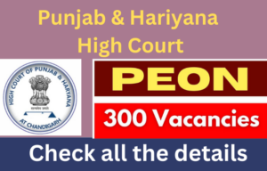 punjab and hariyana high court peon